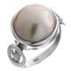 925 Silver Cool Champagne Mabe Pearl Sterling Sz 6 Ring