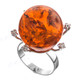 925 Silver Cz Amber us 7 Ring