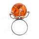 925 Silver Cz Amber us 7 Ring
