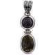 925 Silver Labradorite Peacock Freshwater Pearl Sterling Pendant, 1 3/4"
