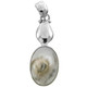 925 Sterling Silver Blister Pearl Sterling Pendant, 1 9/16"