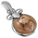 925 Sterling Silver Blister Pearl Sterling Pendant, 1 1/4"