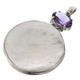 925 Silver Blister Pearl Amethyst Sterling Pendant, 2 5/16"
