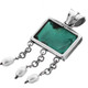 925 Silver Turquoise Freshwater Pearl Sterling Pendant, 1 11/16"