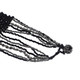 Long Handmade Mother Of Pearl Black Gunmetal Gray Glass Seed Beads Necklace