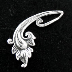 925 Silver Flower Branch Bali Handmade Sterling Design Component Finding, 7/16"