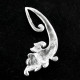 925 Silver Flower Branch Bali Handmade Sterling Design Component Finding, 7/16"