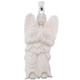 925 Silver Handcrafted Angel Bison Bone Carving Sterling Pendant, 2 9/16"