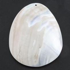 Genuine Drilled South Pacific Pink Shell Cabochon Bead, 3 3/8"
