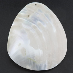 Genuine Drilled South Pacific Pink Shell Cabochon Bead, 3 1/4"