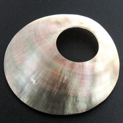 60mm Lusterous Blacklip Mother Of Pearl Shell Pendant, 2 5/16"