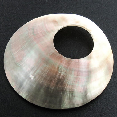 60mm Lusterous Blacklip Mother Of Pearl Shell Pendant, 2 5/16"