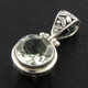 925 Silver 4.6ct Prasiolite Green Amethyst Pendant, 1"