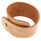 Beige Tan Handmade Bali Scroll Genuine Leather Cuff Bracelet, 7"