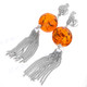 3 1/8" 925 Silver Baltic Amber Cz Post Earrings