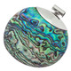 925 Silver Round Paua Abalone Shell Sterling Pendant, 2 3/4"