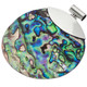 925 Silver Round Paua Abalone Shell Sterling Pendant, 2 3/4"