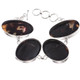 925 Silver Bold 4 Link Mabe Blister Pearl In Shell Sterling Bracelet, 7.5"