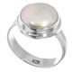 925 Silver White Lusterous Freshwater Coin Cultured Pearl Sterling Ring, 1/2"