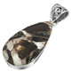 925 Silver Copper White Black Turquoise Handmade Sterling Pendant, 1 3/4"