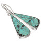 925 Silver Genuine Pattern Arizona Spiderweb Turquoise Sterling Earrings, 1"