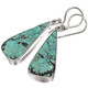 925 Silver Genuine Pattern Arizona Spiderweb Turquoise Sterling Earrings, 1"