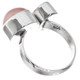 925 Silver Pink Quartz South Sea Cultured Pink Mabe Pearl Sterling Ring