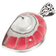 925 Silver Cool Open Pink Nautilus Shell Sterling Pendant, 1 3/4"