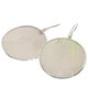 925 Silver Round Genuine Irridescent Silver-tone Nautilus Shell Earrings, 1 3/8"