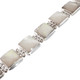 925 Silver White Oyster Mother Of Pearl Shell Sterling Bracelet, 7 1/2"