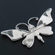 925 Silver White Genuine Oyster Mother Of Pearl Shell Butterfly Brooche Pendant