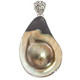 925 Silver South Pacific Mabe Blister Pearl Shell Sterling Pendant, 2"
