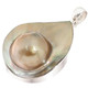 925 Silver South Pacific Mabe Blister Pearl Shell Sterling Pendant, 2"