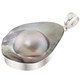 925 Silver South Pacific Mabe Blister Pearl Shell Sterling Pendant, 1 3/4"
