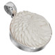 925 Silver Handcarved Eagle Head Bison Bone Bovine Sterling Pendant, 1 3/8"