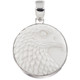 925 Silver Handcarved Eagle Head Bison Bone Bovine Sterling Pendant, 1 3/8"