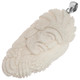 Hand Carving Indian Chief Warrior Bison Bone 925 Sterling Silver Pendant, 3"
