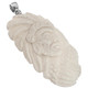 Hand Carving Indian Chief Warrior Bison Bone 925 Sterling Silver Pendant, 3"