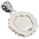 925 Silver Oyster Mother Of Pearl Shell Rose Flower Sterling Pendant, 1 1/8"