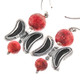 925 Silver Sale! Cute Paua Abalone Shell Butterfly Red Coral Earrings, 1 1/8"