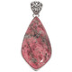 925 Silver Norwegian Thulite Rosaline Pink Sterling Handmade Pendant, 2"