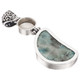 925 Silver Large Blue Larimar White Mabe Ocean Pearl Sterling Pendant, 2