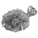 925 Silver Adorable Sparkling Crystal Cave Stalactite Druzy Pendant, 1 3/4"