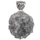 925 Silver Adorable Sparkling Crystal Cave Stalactite Druzy Pendant, 1 3/4"