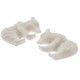 Polar Bear Matched Pair Hand Carving Bison Bone Bead Cab Cabochon, 1 5/8"