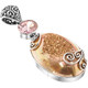 925 Silver Pink Quartz Pink Azalea Titanium Druzy Drusy Pendant, 2 1/4"