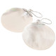 925 Silver Round Iridescent Oyster White Mother Of Pearl Shell Earrings, 1 1/8"