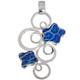 925 Silver Star Blue Sponge Coral Sterling Pendant, 1 3/4"