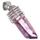 925 Silver Sparkling Purple Amethyst Point Sterling Drop Pendant, 1 1/2"
