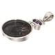 925 Silver Purple Amethyst South Sea Cultured Blister Mabe Pearl Pendant, 1 3/4"